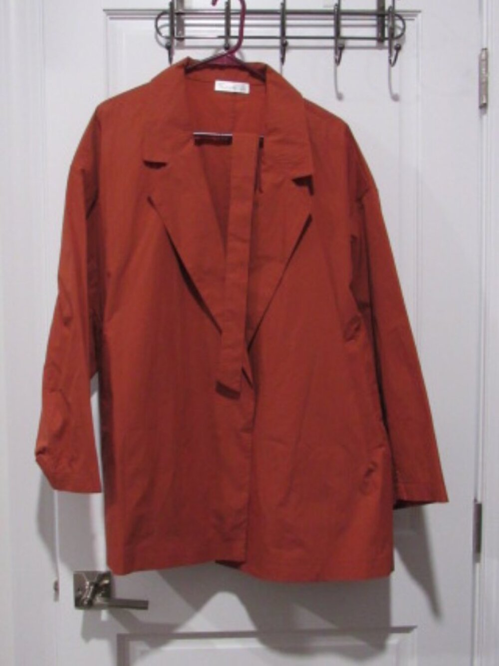 89th & Madison Belted Trench Coat Rust colored L NWOT